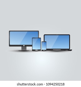 Device mockup graphic template vector