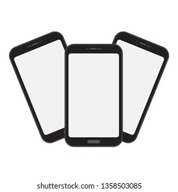 Device Mockup smartfone, new phone vector drawing isolated on white background