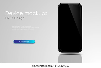 Device Mockups Smartphone Frame Blank Screen Stock Vector (Royalty Free ...