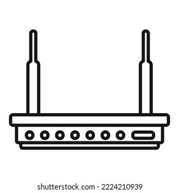 Device modem icon outline vector. Wifi internet. Network lan
