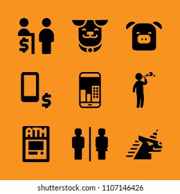 device, monitor, park and phone icon set. Vector illustration for web and design.