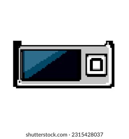 device mp3 player game pixel art retro vector. bit device mp3 player. old vintage illustration