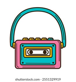 device music vintage aesthetic icon isolated
