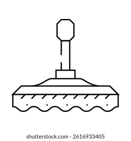 device nozzle for car polishing line icon vector. device nozzle for car polishing sign. isolated contour symbol black illustration