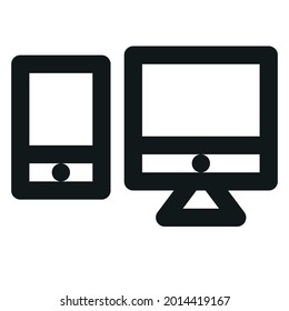 Device outline icon, suitable for office set