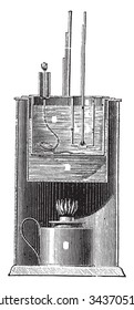 Parrish de dispositivo, ilustración grabada vintage. Enciclopedia industrial E.-O. Lami - 1875.