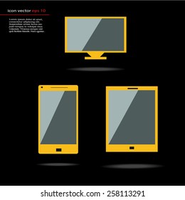 device phone tablet  and computer icon vector