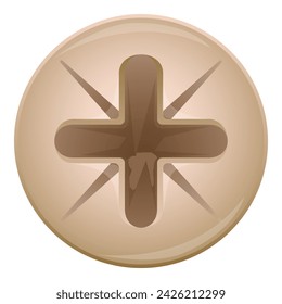 Device plug screwbolt icon cartoon vector. Hardware steel. Fastening gear