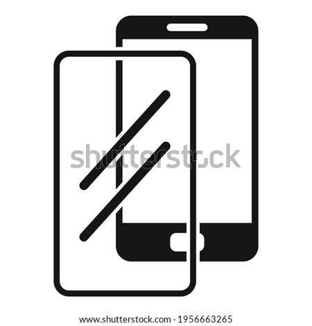 Device protect glass icon. Simple illustration of Device protect glass vector icon for web design isolated on white background