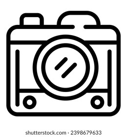 Device for recording images icon outline vector. Photographic digital camera. Motion picture camera