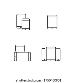Conjunto de vectores de iconos relacionados con el dispositivo
