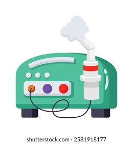 Device for respiratory therapy and breathing treatments, nebulizer icon