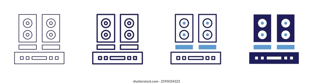 Device retention icon in 4 different styles. Thin Line, Line, Bold Line, Duotone. Duotone style. Editable stroke.