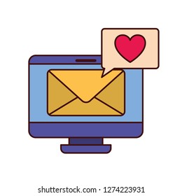 device screen with letter isolated icon