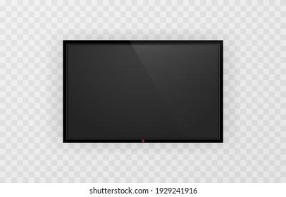 Device Screen Mockup. Blank Screen Tv Mockup. Mock Up For Text Or Design. PNG.