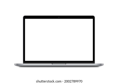 Device screen mockup. Realistic Open Laptop in Blank Screen for you design. Vector EPS10