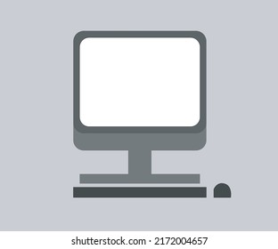  Device screen mockup set of computer monitor. Vector illustration