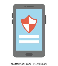 
A device with security shield symbol symbolising login security
