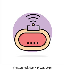 Device, Security, Wifi, Signal Abstract Circle Background Flat color Icon