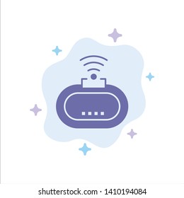 Device, Security, Wifi, Signal Blue Icon on Abstract Cloud Background