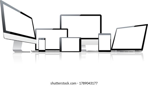 Dispositivo aislado en el fondo blanco.
