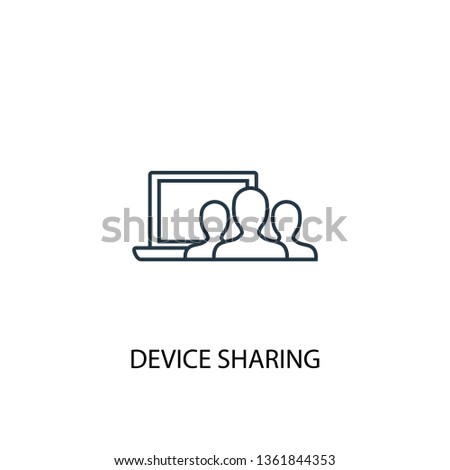 device sharing concept line icon. Simple element illustration. device sharing concept outline symbol design. Can be used for web and mobile UI/UX