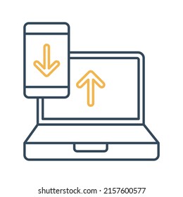 device sharing Vector icon which is suitable for commercial work and easily modify or edit it

