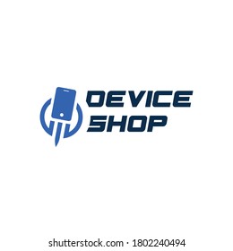 Device shop mobile phones store logo