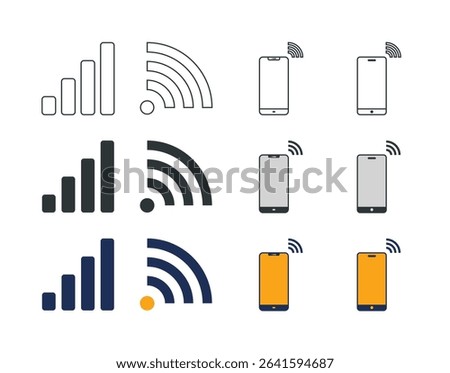 Device and Signal Icons (3 styles - colored, outline, solid)