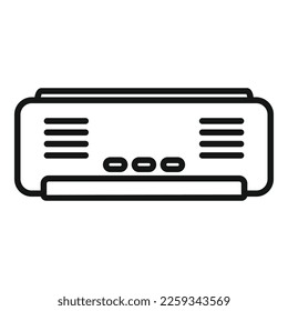 vector de contorno de icono de consumo inteligente de dispositivo. Dinero. Hogar digital
