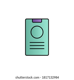 Device, smartphone color gradient vector icon