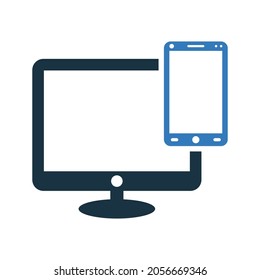 Dispositivo, icono de smartphone. Diseño vectorial simple editable aislado en un fondo blanco.