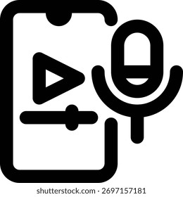 Device, Smartphone, Playing Outline Icon