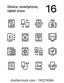 Device, smartphone, tablet icons for web and mobile design pack 2