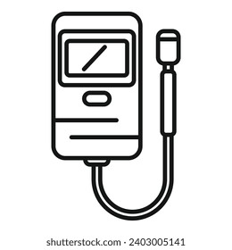 Device soil kit icon outline vector. Medical device. Experiment scale garden