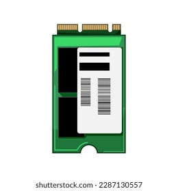 Gerät ssd Speicher Cartoon. Laufwerk, Gerät ssd Speicherzeichen. einzelne Vektorgrafik-Vektorgrafik