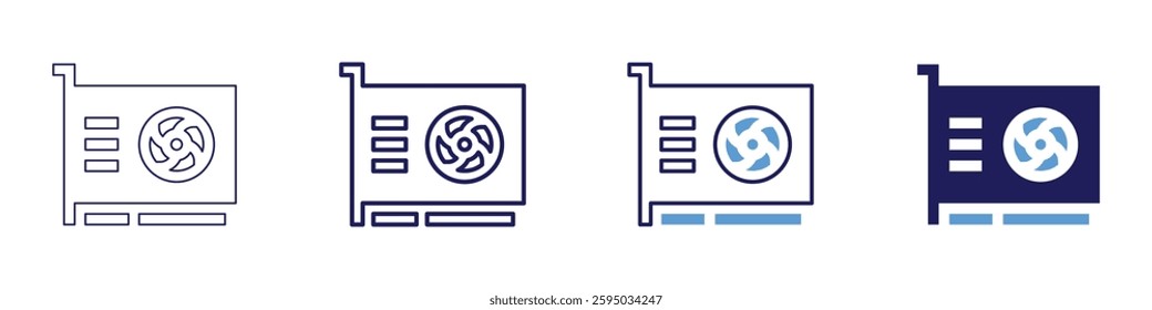 Device storage icon in 4 different styles. Thin Line, Line, Bold Line, Duotone. Duotone style. Editable stroke.