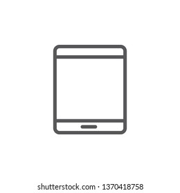 Device, tablet  vector icon. Element of phone for mobile concept and web apps illustration. Thin line icon for website design and development. Vector icon