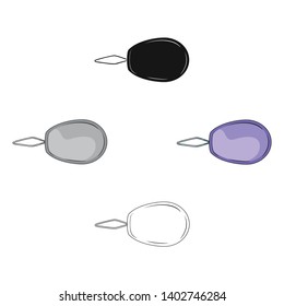 Device for threading the needle.Sewing or tailoring tools kit single icon in cartoon,black style vector symbol stock illustration.