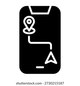 Device Tracking Icon Glyph Design Vector Illustration