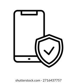 Device Trust Outline Icon Vector Illustration