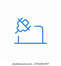 device unplugged icon sign vector