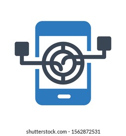 device vector glyph colour icon 