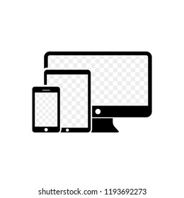 Device vector icon, computer symbol. Simple, flat design for web or mobile app