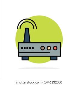 Device, Wifi, Signal, Education Abstract Circle Background Flat color Icon