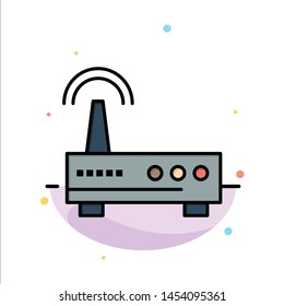 Device, Wifi, Signal, Education Abstract Flat Color Icon Template