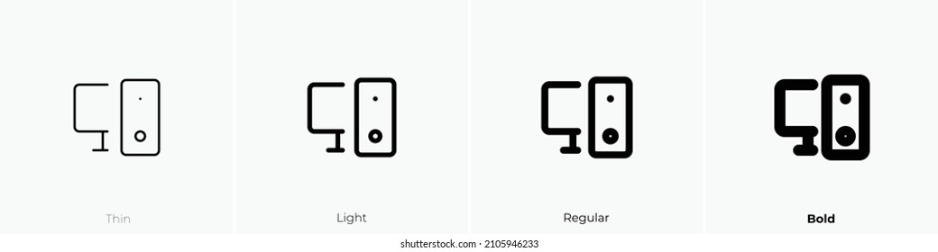 devices 2 icon. Thin, Light Regular And Bold style design isolated on white background