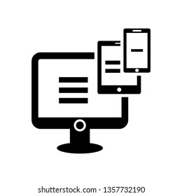 devices base icon. Simple sign illustration. devices symbol design. Can be used for web, print and mobile. Responsive design icon