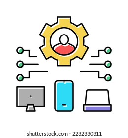 devices connection of user ugc color icon vector. devices connection of user ugc sign. isolated symbol illustration