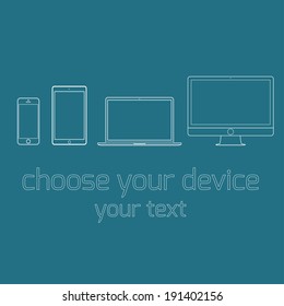 devices flat vector illustration